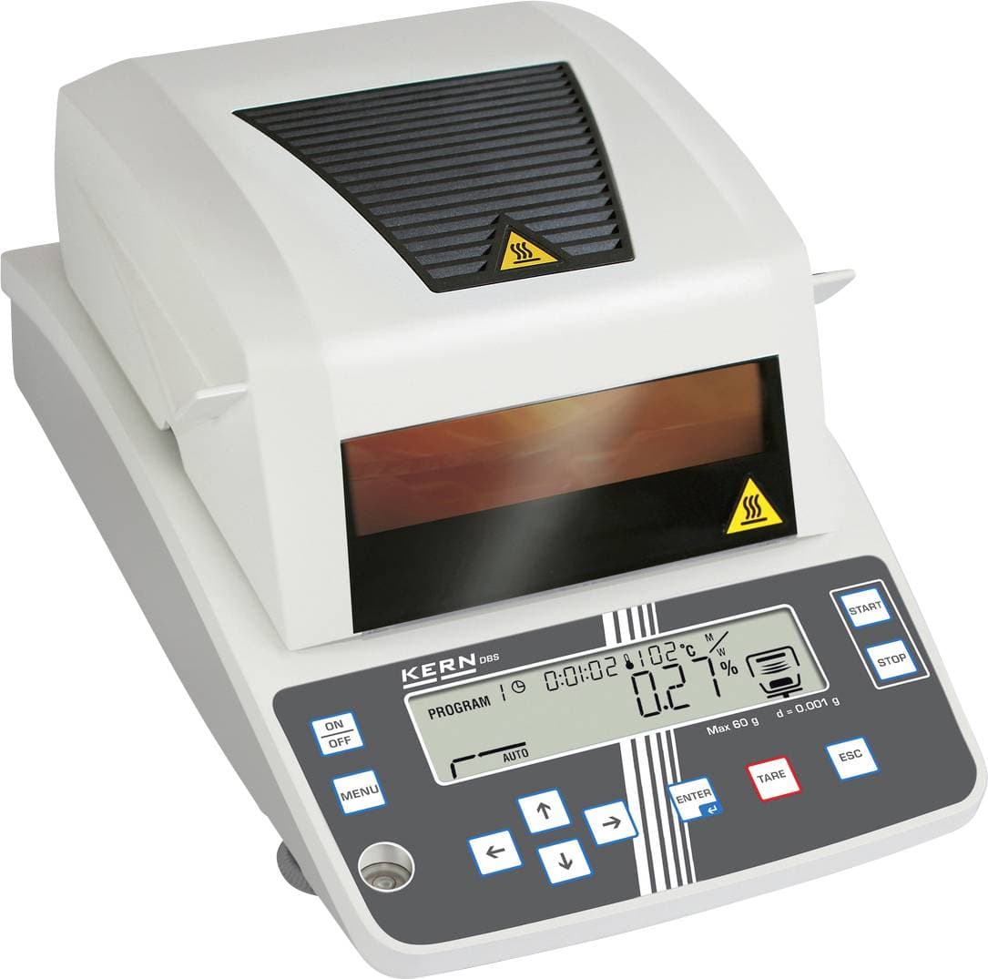 Kern DBS 60-3 Feuchteanalysatorwaage Wägebereich (max.) 60 g Ablesbarkeit 0.001 g über Steckernetzteil