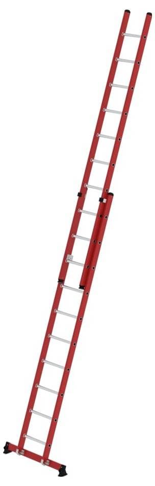 MUNK Günzburger Steigtechnik 035530 GFK/Alu Sprossen-Schiebeleiter Arbeitshöhe (max.): 6.1 cm 17.4