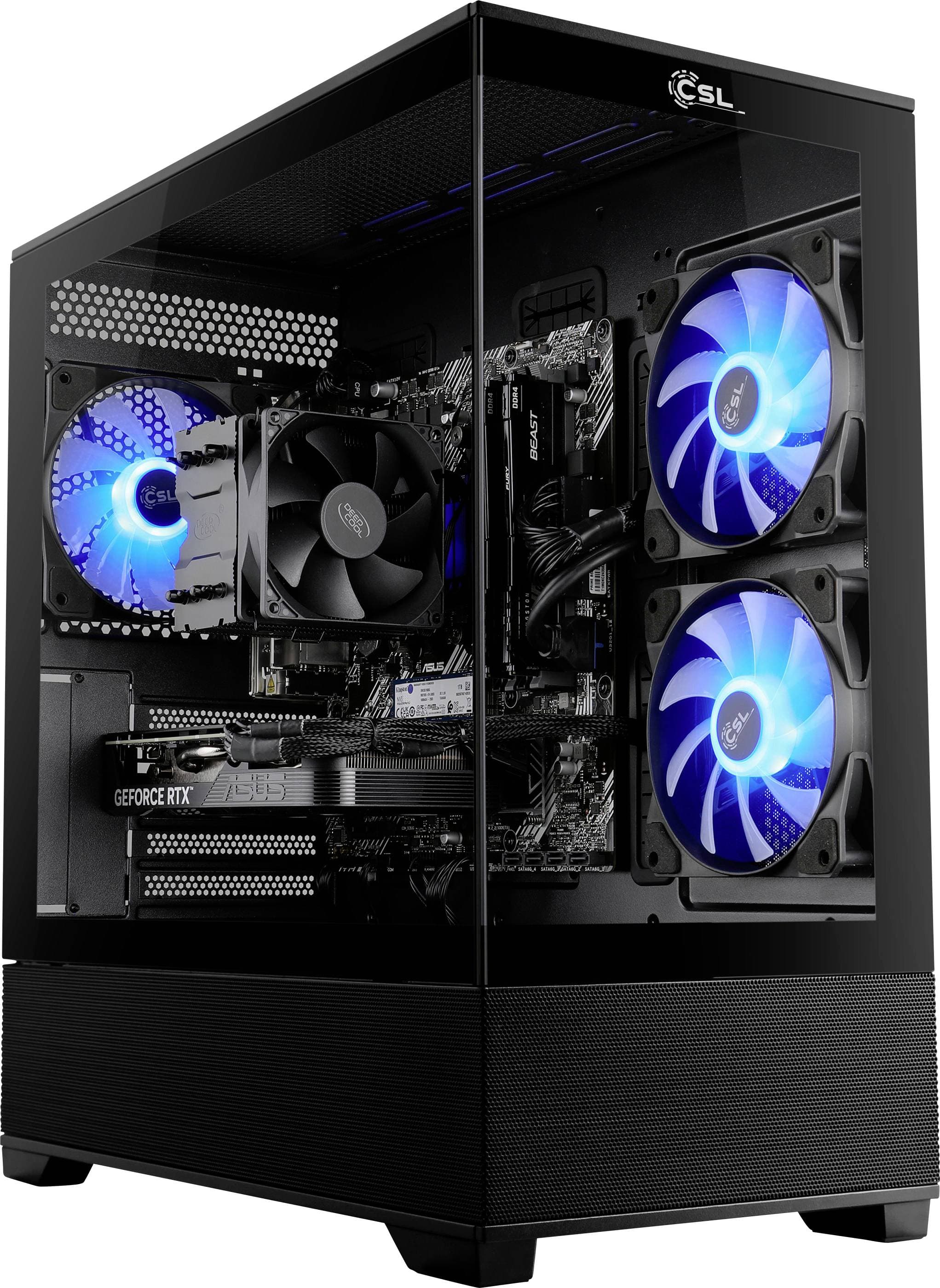 CSL Computer Gaming PC M12780H AMD Ryzen 7 8700F 5 GHz 32 GB RAM 2000 GB SSD Nvidia GeForce RTX™ 5060 8 GB GDDR7 Win 11