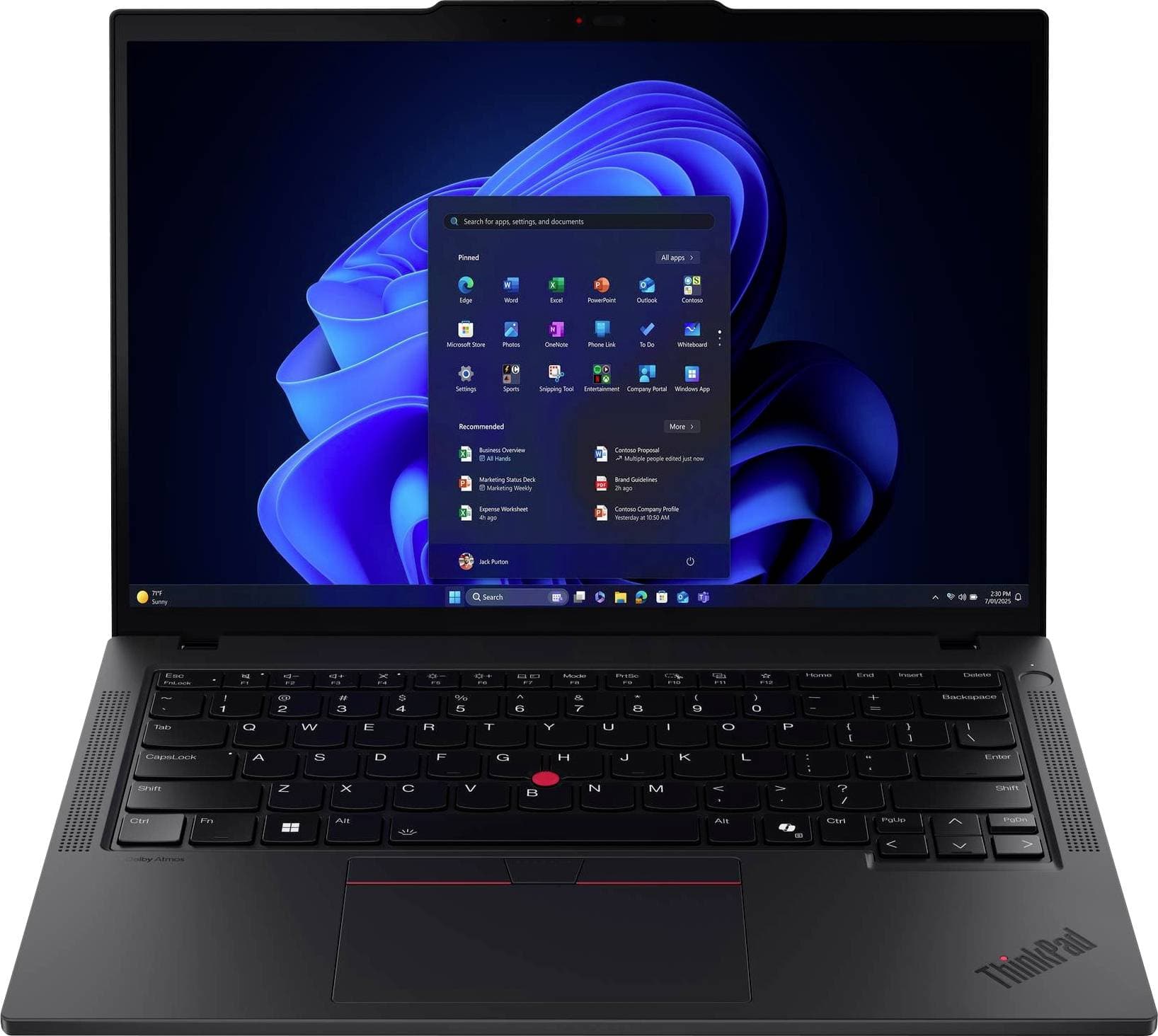 Lenovo Notebook ThinkPad T14 Gen 6 (Intel) 35.6 cm (14 Zoll) WUXGA Intel® Core™ Ultra 7 255U 16 GB RAM 512 GB SSD Deutsc