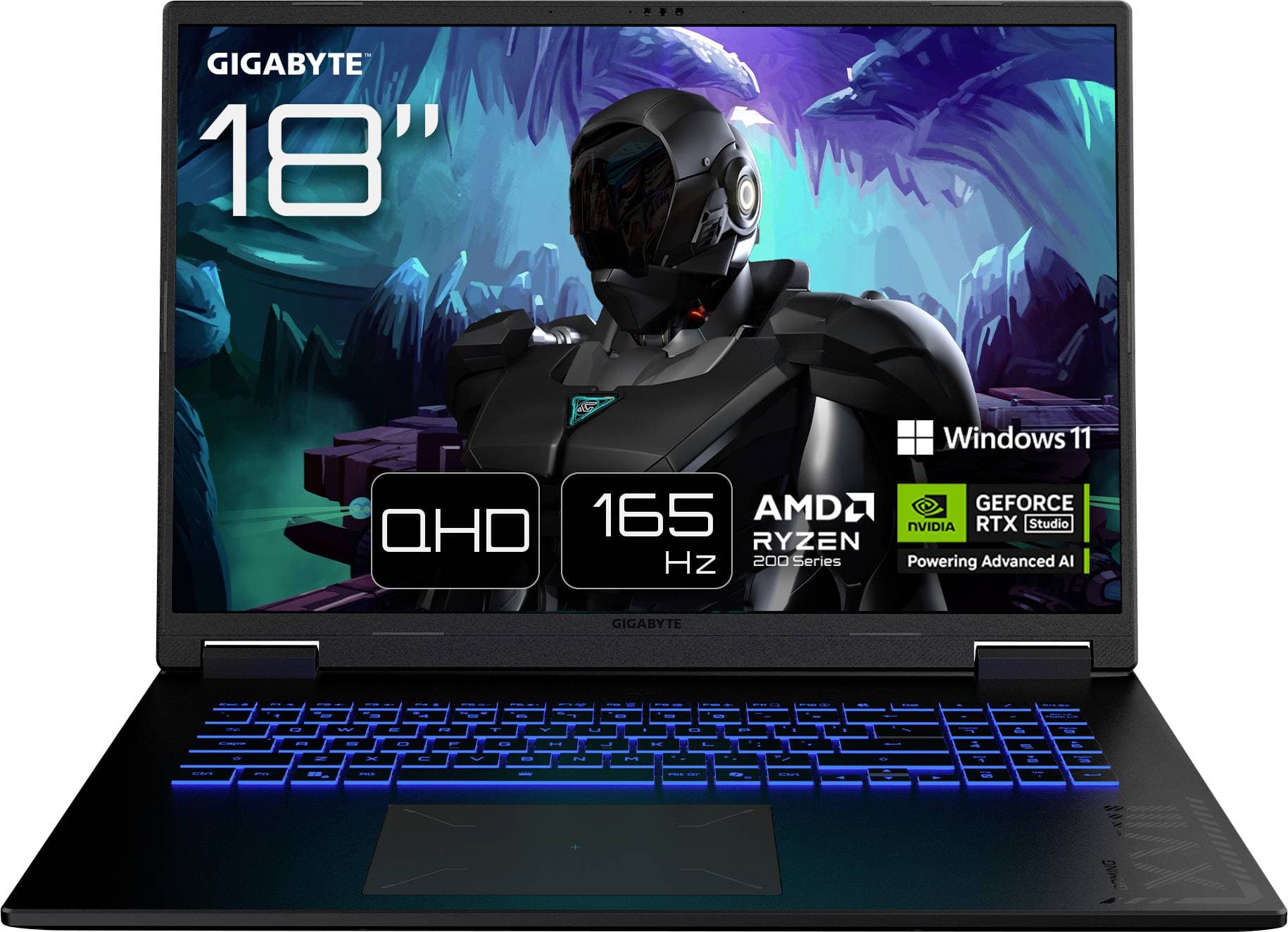 Gigabyte Gaming Notebook GAMING A18 45.7 cm (18 Zoll) WQXGA AMD Ryzen 7 260 32 GB RAM 1 TB SSD Keine Tastatur im Lieferu