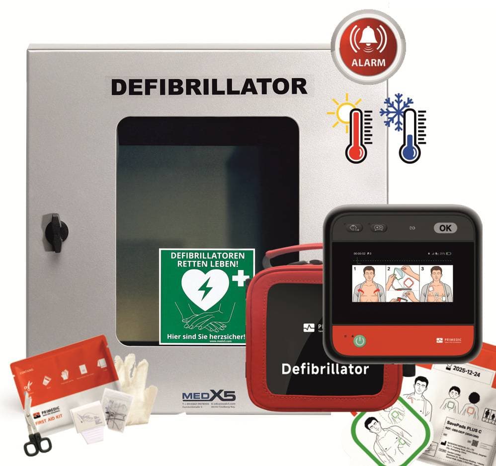 MEDX5 myPAD-A mit LCD-Bildschirm Defibrillator Außenbereich Automatische Schockabgabe