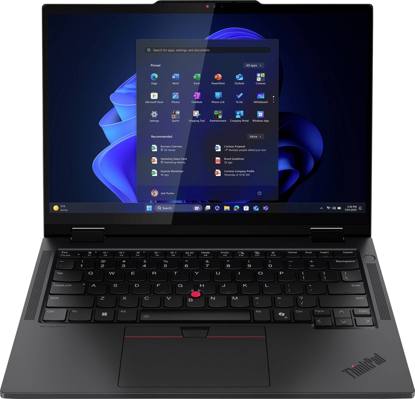 Lenovo 2-in-1 Notebook / Tablet ThinkPad T 35.6 cm (14 Zoll) WUXGA Intel® Core™ Ultra 5 225U 16 GB RAM 512 GB SSD Deutsc