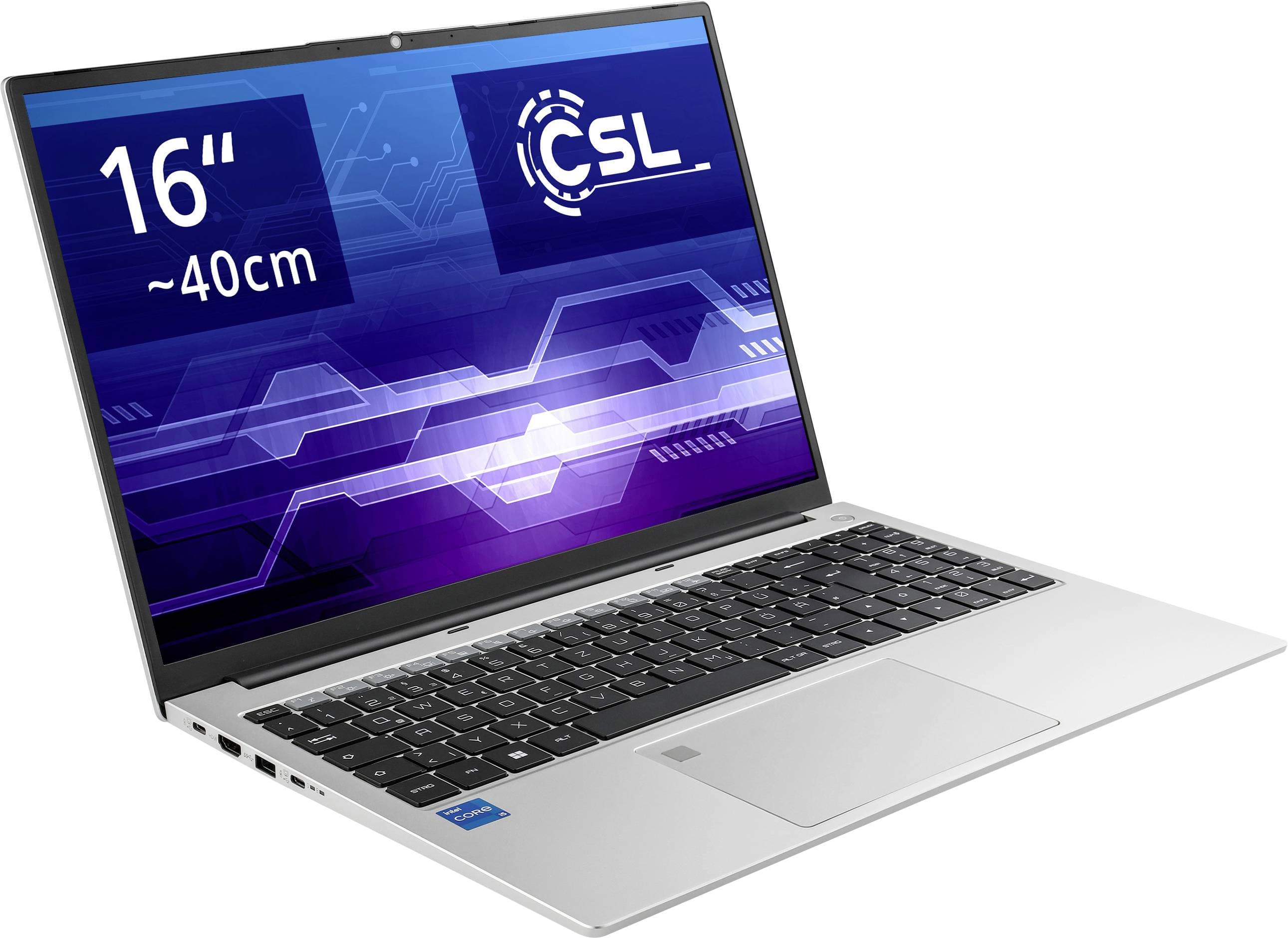 CSL Computer Notebook CSL R'Evolve C16 40.6 cm (16 Zoll) WUXGA Intel® Core™ i5 64 GB RAM 4000 GB SSD Deutsch, QWERTZ Gra