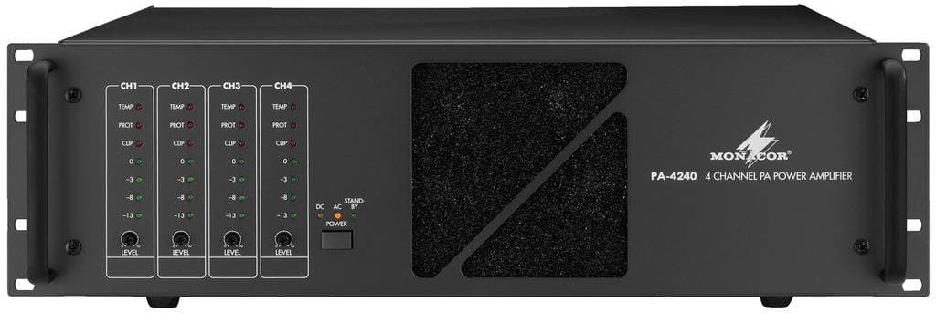 Monacor PA-4240 ELA-Verstärker 240 W 4-Kanal