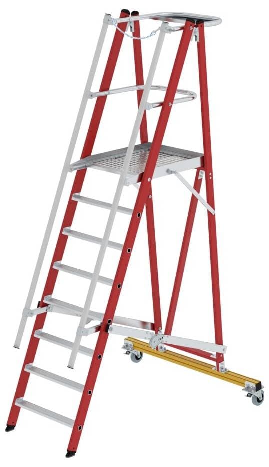 MUNK Günzburger Steigtechnik 036328 GFK/Alu Plattformleiter Arbeitshöhe (max.): 3.85 cm