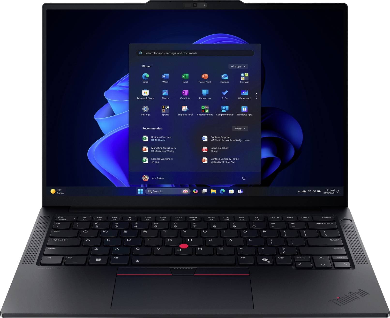 Lenovo Notebook ThinkPad E14 G7 35.6 cm (14 Zoll) WUXGA AMD Ryzen 7 250 32 GB RAM 1 TB SSD Deutsch, QWERTZ Schwarz 21T00