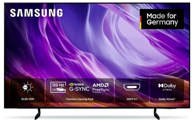 Samsung GQ55S83 QLED-TV 138 cm 55 Zoll EEK F (A - G) CI+, DVB-C, DVB-S2, DVB-T2, Smart TV, UHD, WLAN Schwarz