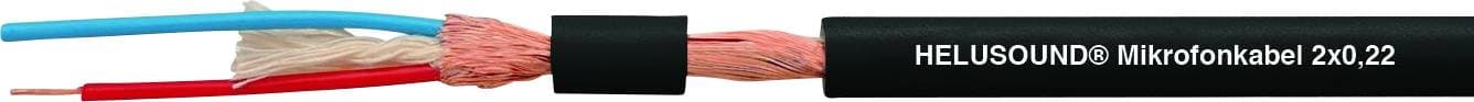 HELU 400038 Mikrofonkabel 2 x 0.22 mm² Schwarz 1000 m