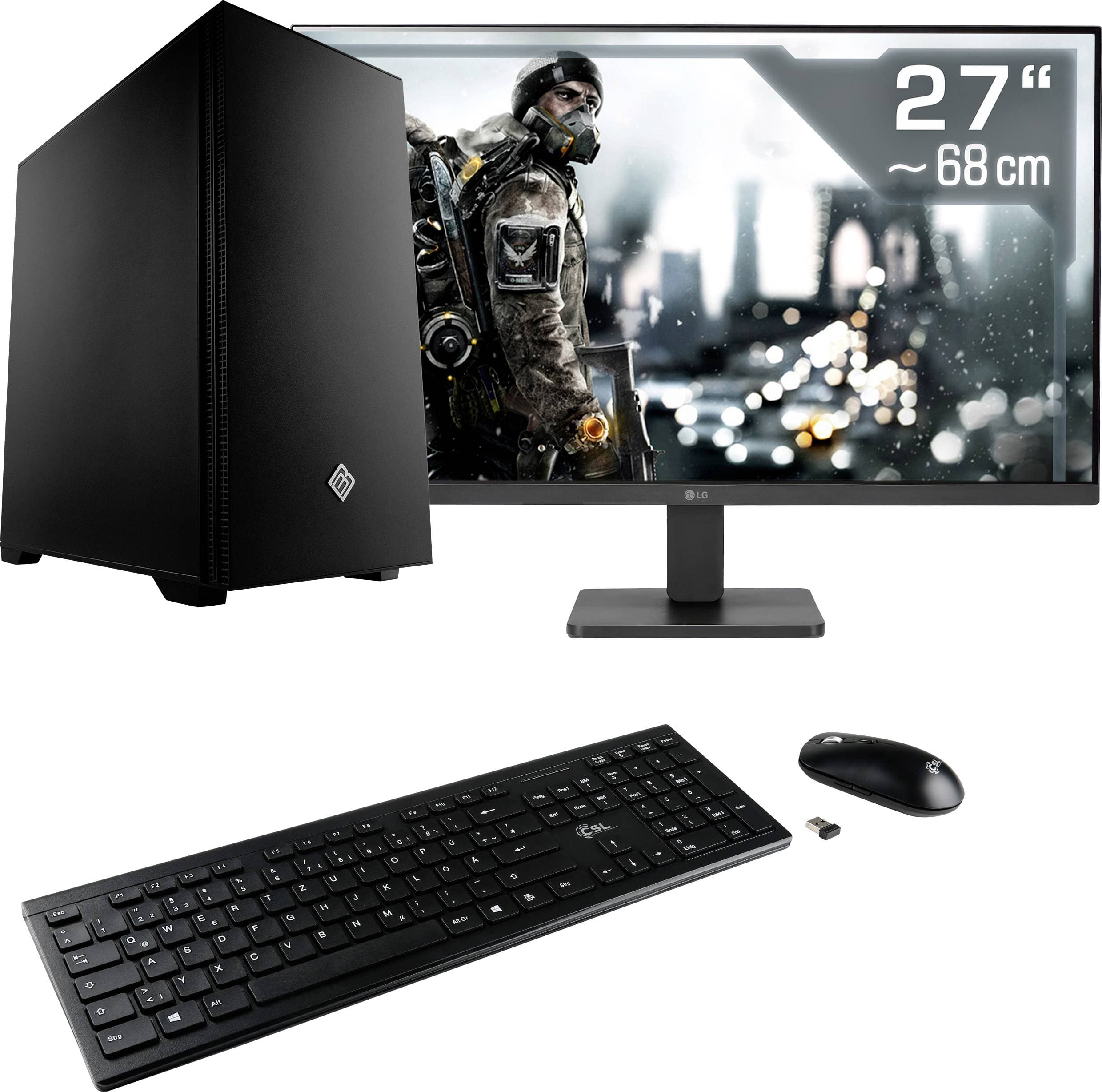 CSL Computer Gaming PC M11500H 68.6 cm (27 Zoll) Full HD AMD Ryzen 7 5700X 32 GB RAM 1 TB SSD Nvidia GeForce RTX™ 4060 8