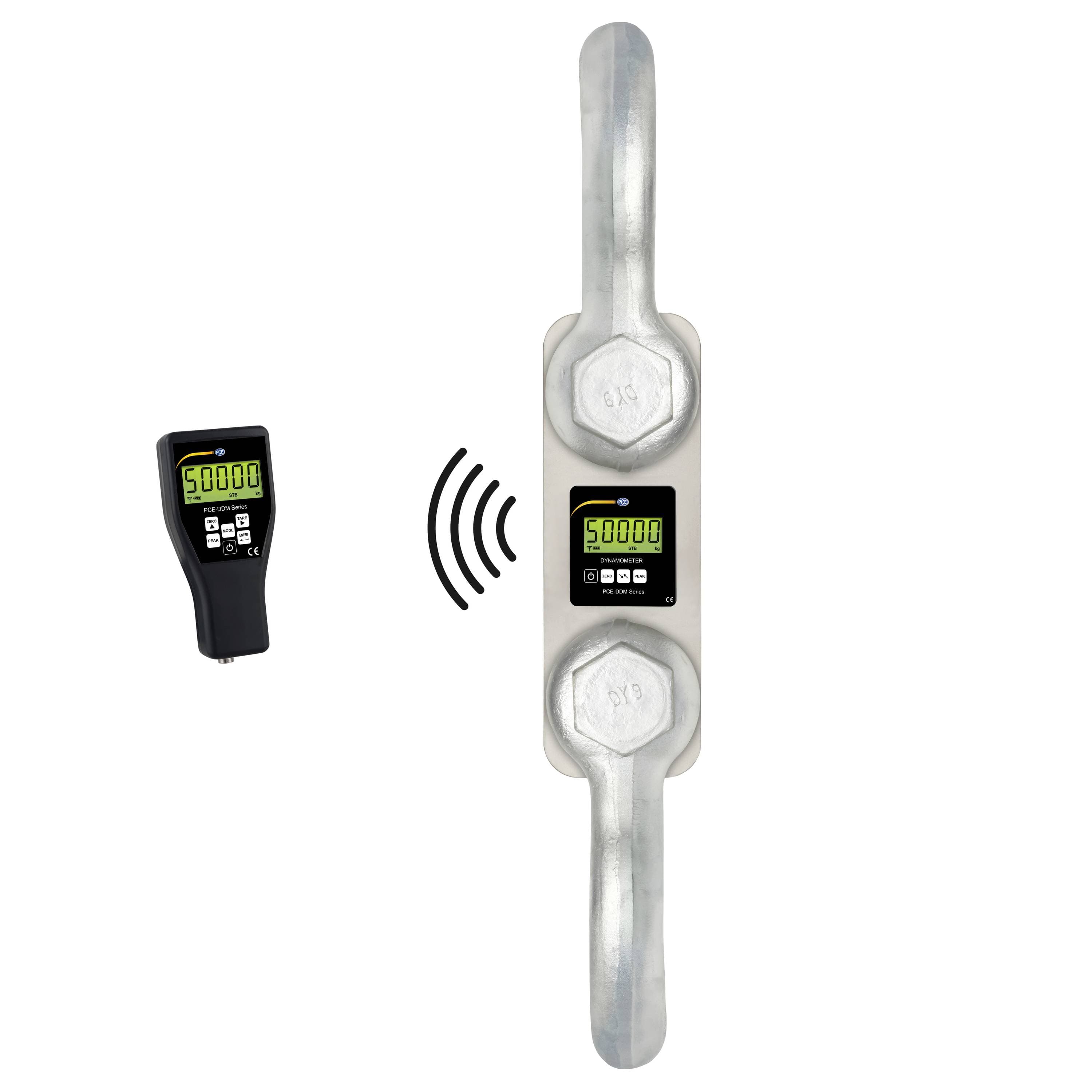 PCE Instruments Zugmesslasche PCE-DDM 50 |50.000 kg |PEAK Funktion |batteriebetrieben |Schäkel |Summierfunktion