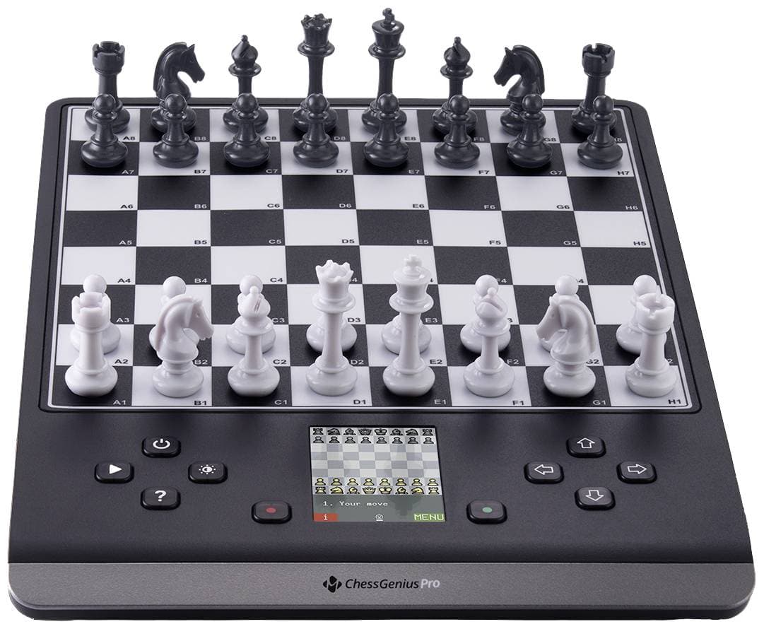 Millennium Chess Genius Pro M815 Schachcomputer KI-Funktionen, Magnetische Schachfiguren, Drucksensorbrett, Farbdisplay