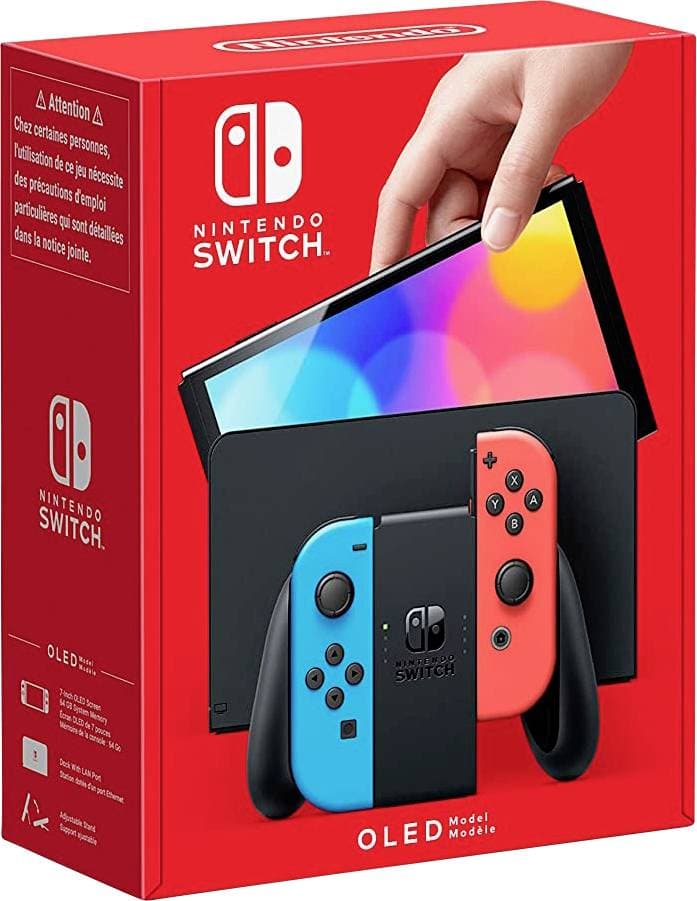 Nintendo Switch OLED Konsole 64 GB Neonrot, Neonblau
