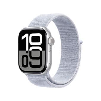 Apple Watch Series 10 GPS 42mm Caja Aluminio Plata y Correa Azul nube Loop deportiva