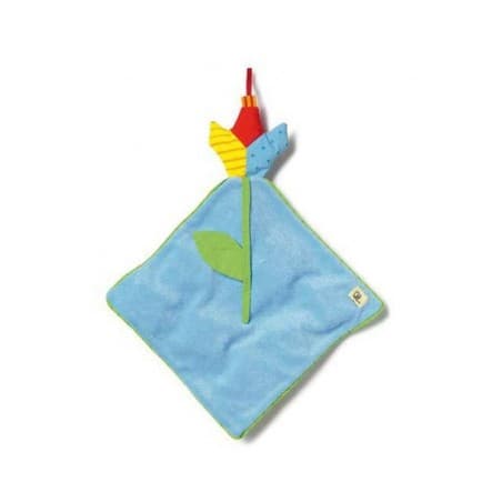 Doudou bleu 'fleur'