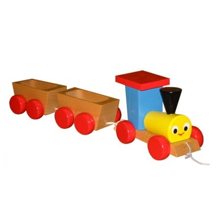 Train en bois, jouet Ă trainer