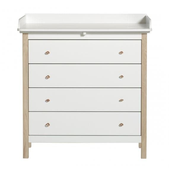 Oliver Furniture - Commode Ă langer - Blanc/ChĂŞne