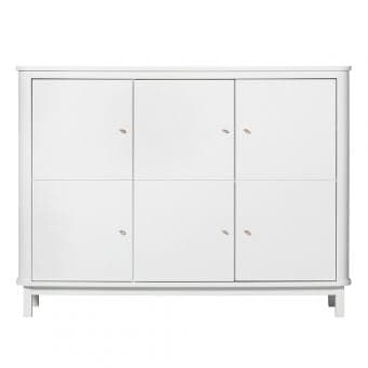 Oliver Furniture - Armoire multi-rangement 3 portes - Bouleau Blanc