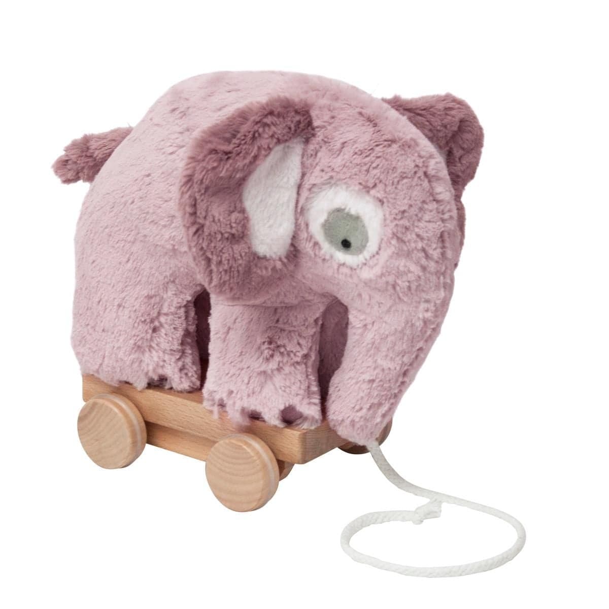 SEBRA - Jouet à tirer Éléphant - Rose