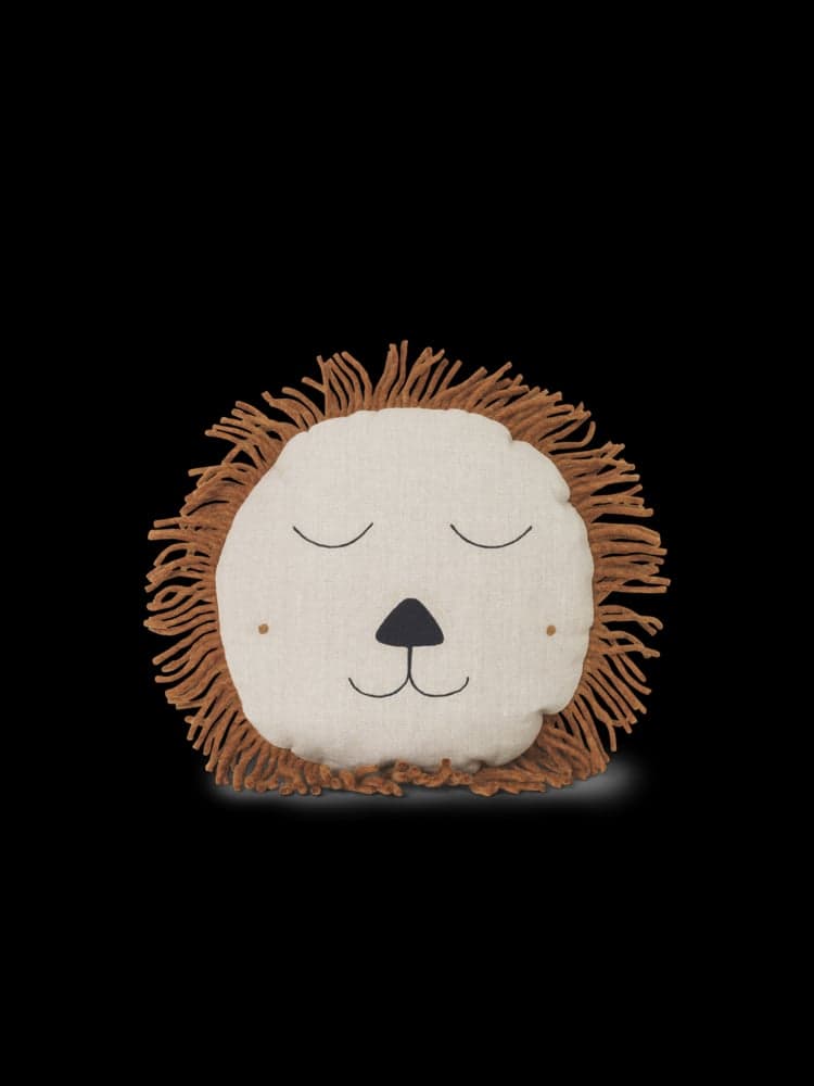 FERM LIVING - Coussin Safari Lion - Beige