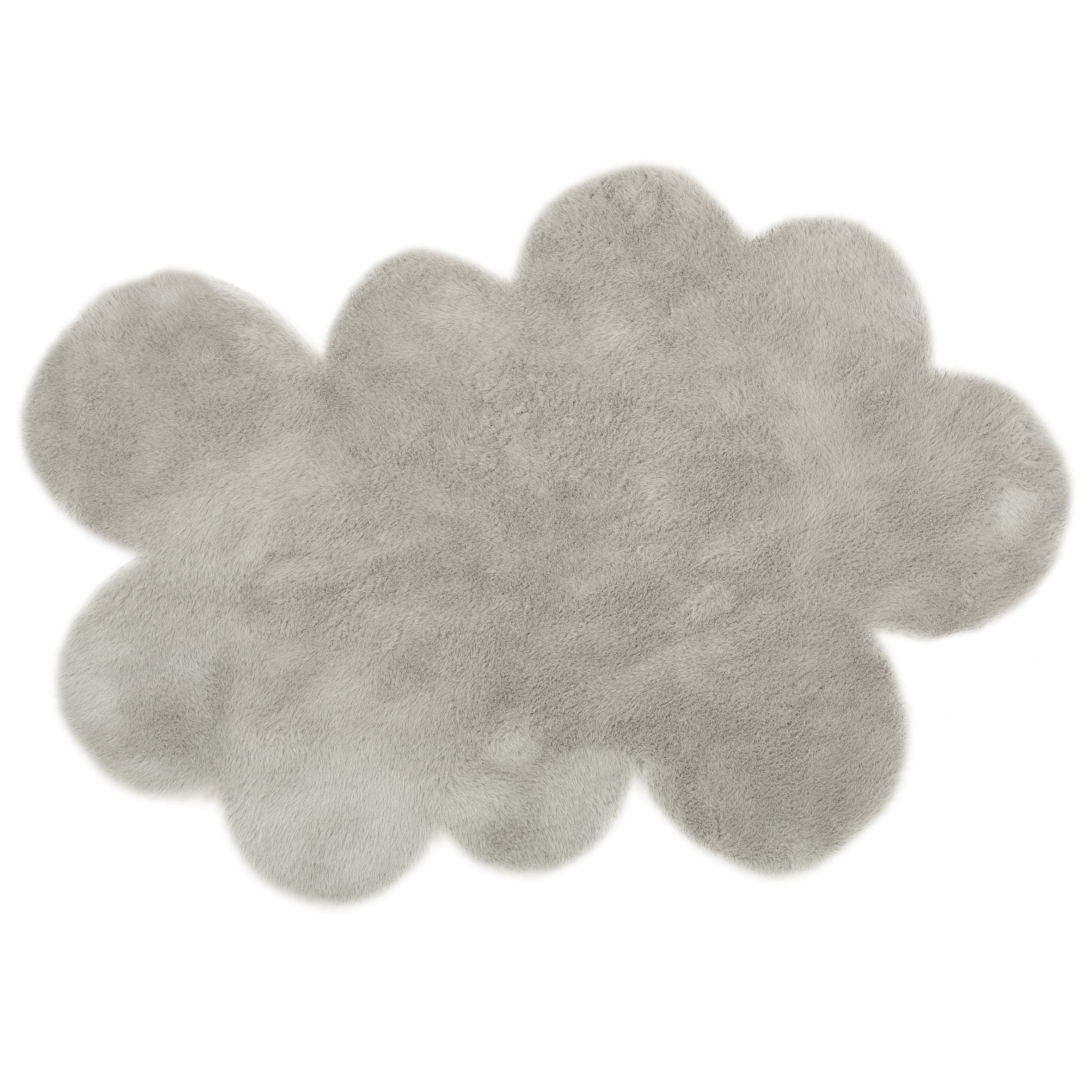PILEPOIL - Tapis nuage en fausse fourrure - Gris clair - 2 dimensions au choix