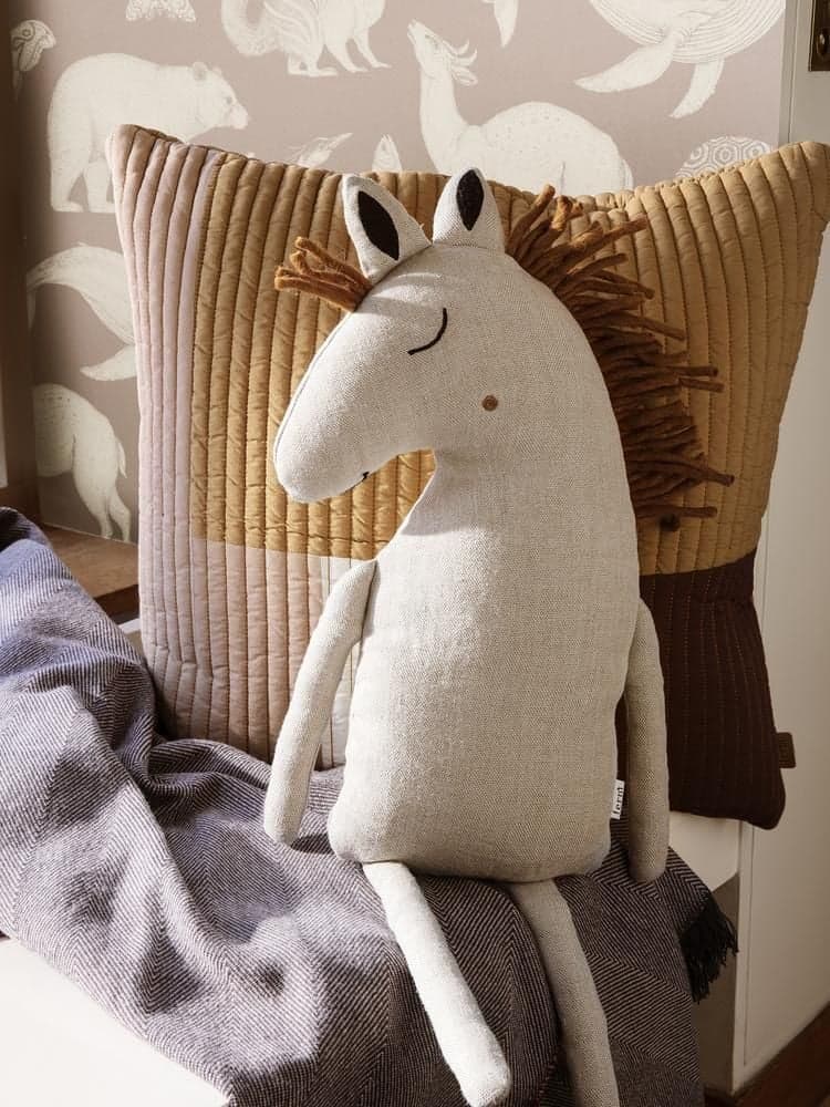 FERM LIVING - Coussin Safari Cheval - Beige