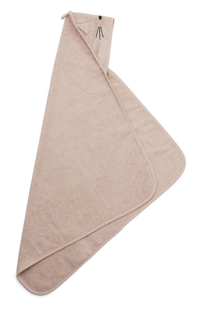 Liewood - Cape / serviette de Bain Albert - Chat - Rose