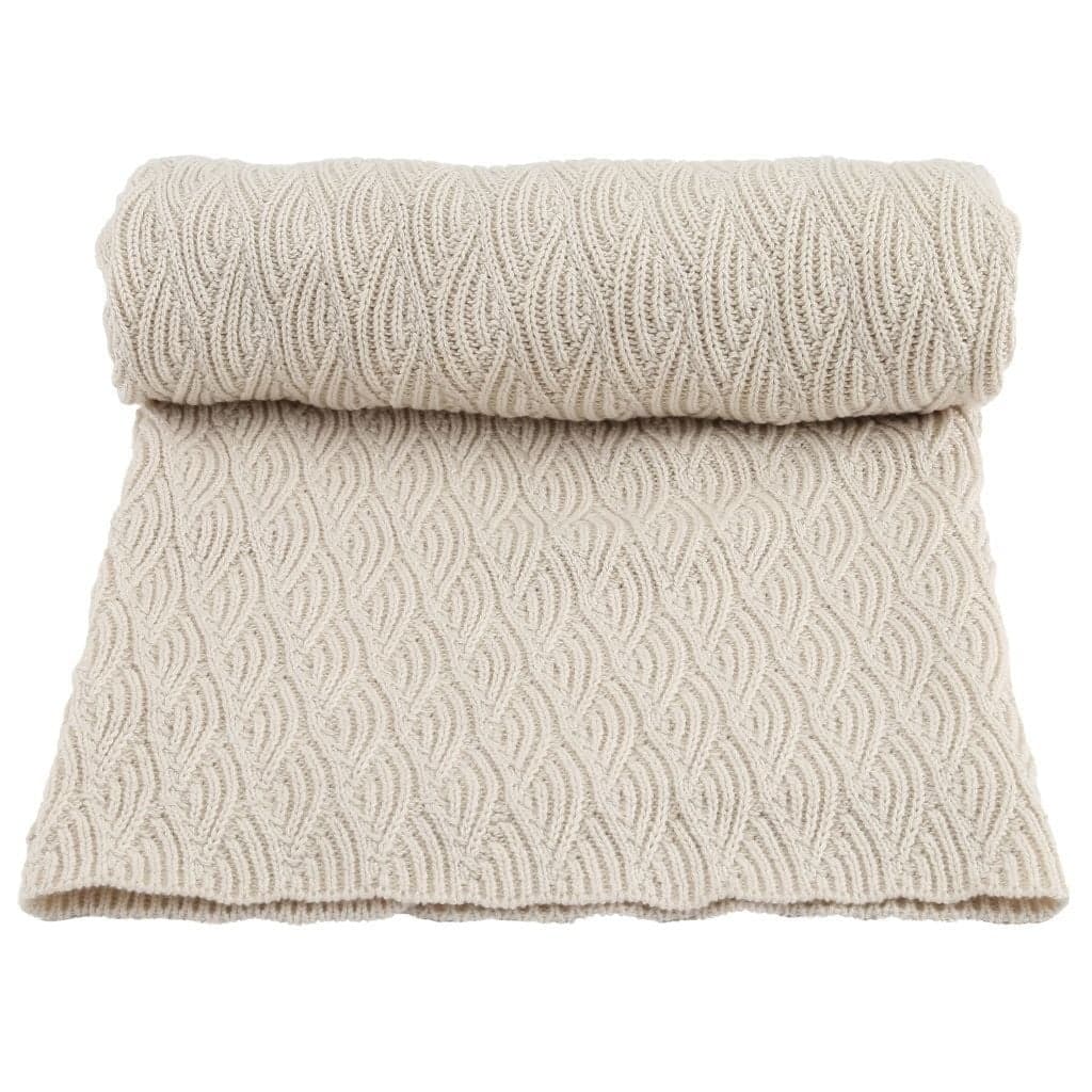 Konges Sløjd - Couverture Pointelle - Blanc cassé - 100x70 cm