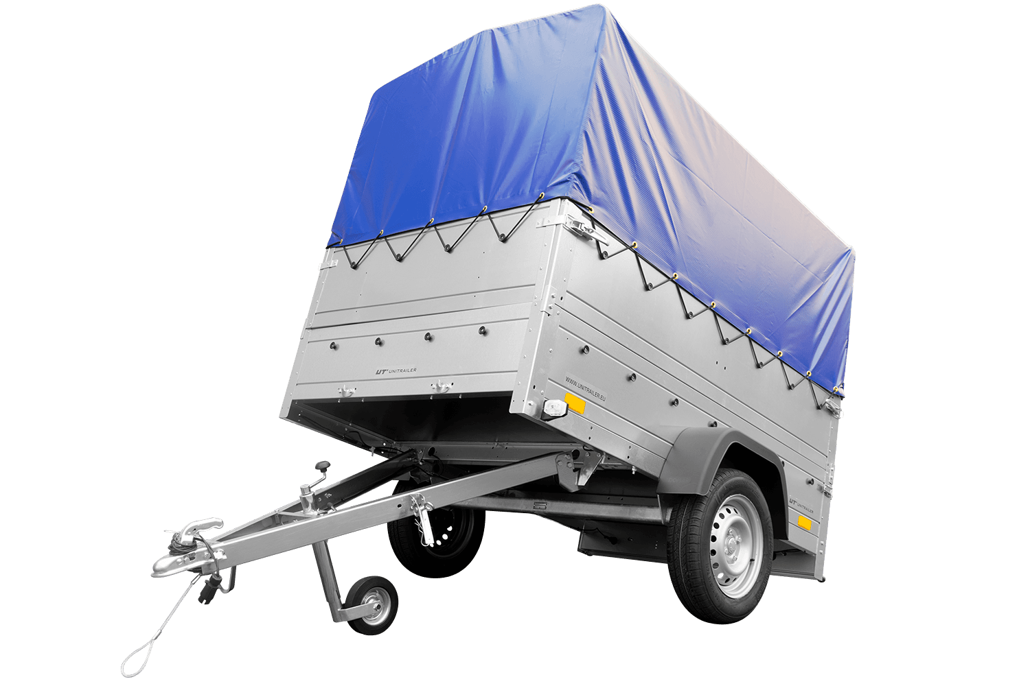 Remorque simple essieu 200x125 avec bâche haute