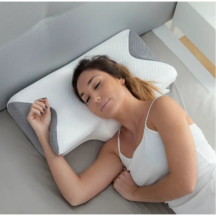 Oreiller ergonomique viscoélastique soutien des cervicales