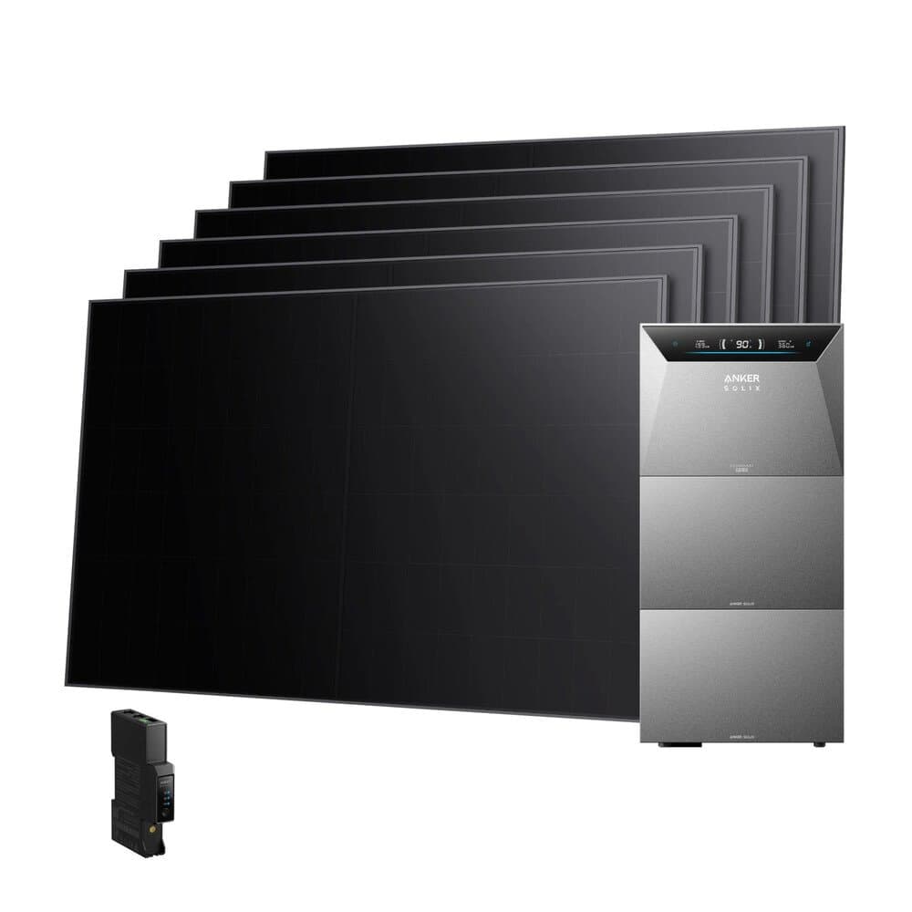 Anker SOLIX Balkonkraftwerk 6×480 Wp mit Solarbank 4 E5000 Pro, Zwei BP5000 Erweiterungsakku und Smart Meter Gen 2