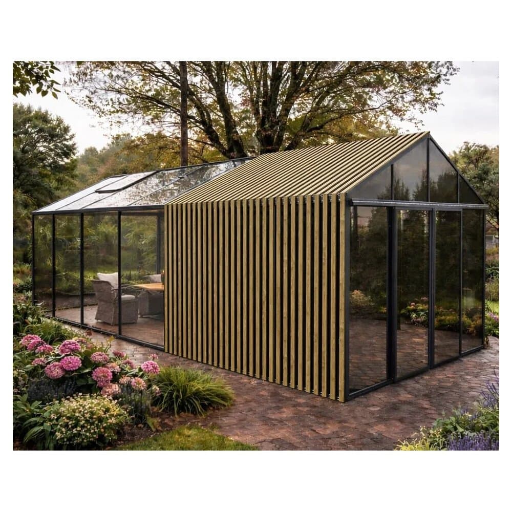 Bloomcabin Premium-Qualität Gewächshaus Klassik mit Grossem Integriertem Stauraum mit Accoya-Fusion GHCLSAF13