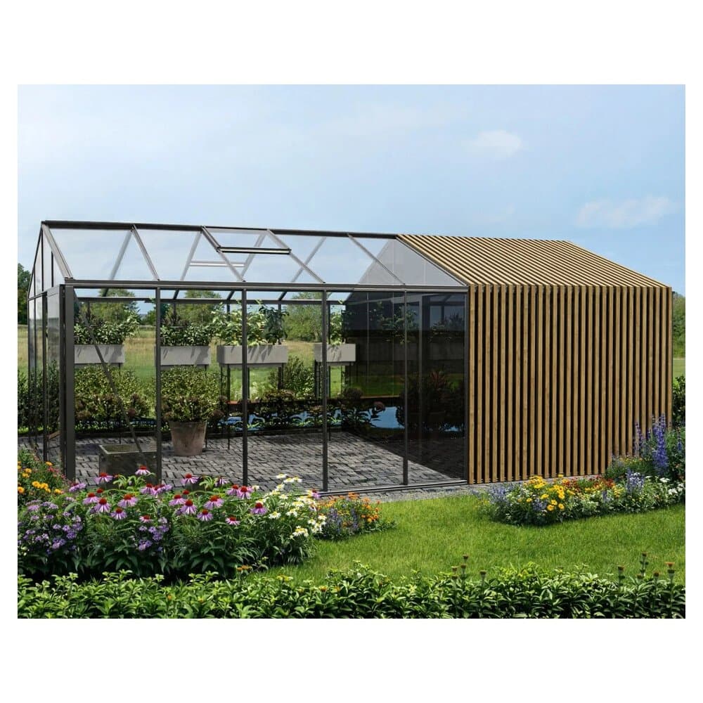 Bloomcabin Premium-Qualität Gewächshaus Klassik mit Grossem Integriertem Stauraum mit Accoya-Fusion GHCLSAF14