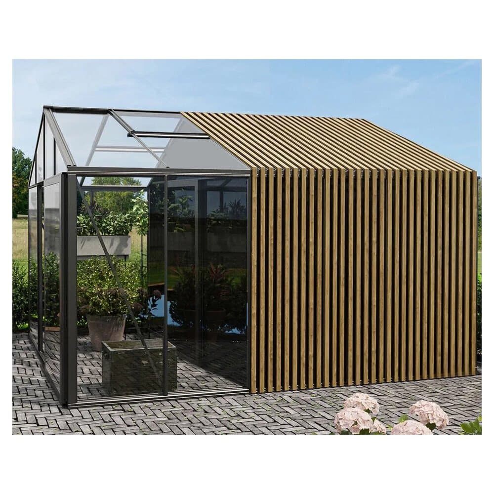 Bloomcabin Premium-Qualität Gewächshaus Klassik mit Grossem Integriertem Stauraum mit Accoya-Fusion GHCLSAF4