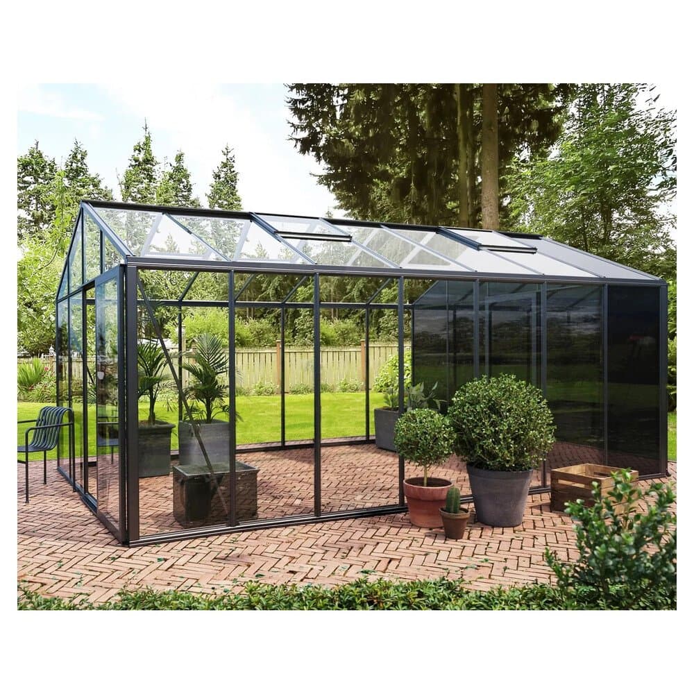 Bloomcabin Premium-Qualität Gewächshaus Klassik mit Kleinem Integriertem Stauraum GHCSS13
