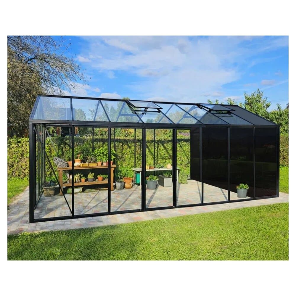 Bloomcabin Premium-Qualität Gewächshaus Klassik mit Kleinem Integriertem Stauraum GHCSS14