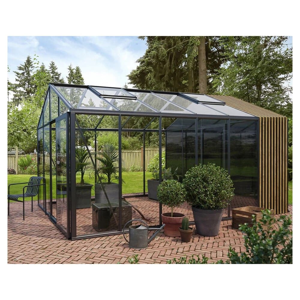 Bloomcabin Premium-Qualität Gewächshaus Klassik mit Kleinem Integriertem Stauraum mit Accoya-Fusion GHCSSAF12