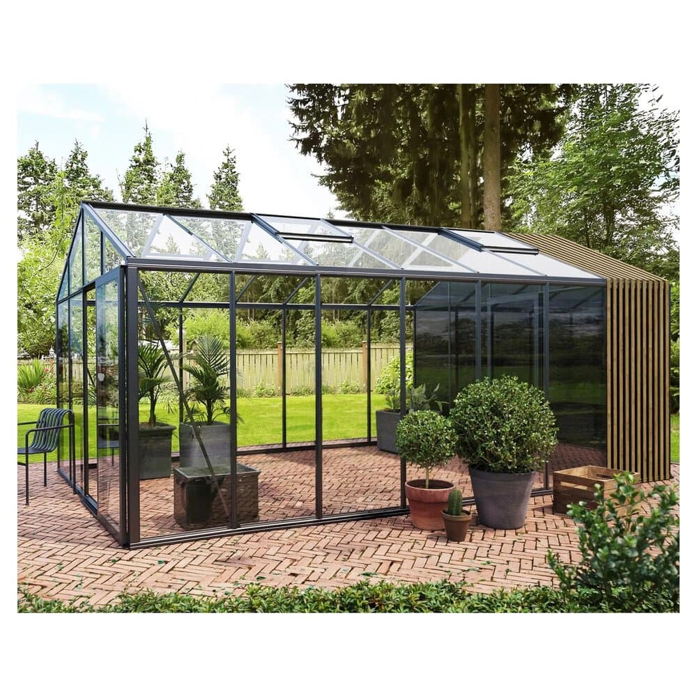 Bloomcabin Premium-Qualität Gewächshaus Klassik mit Kleinem Integriertem Stauraum mit Accoya-Fusion GHCSSAF13