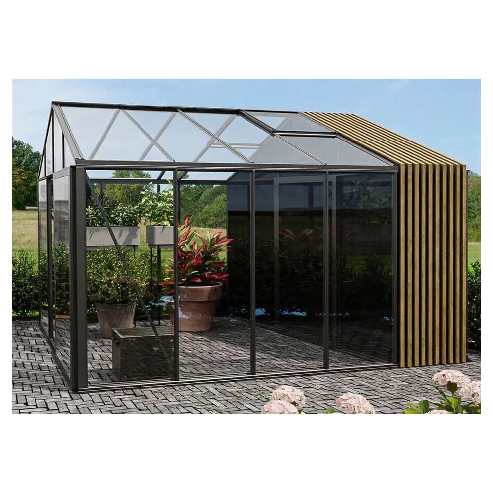 Bloomcabin Premium-Qualität Gewächshaus Klassik mit Kleinem Integriertem Stauraum mit Accoya-Fusion GHCSSAF4