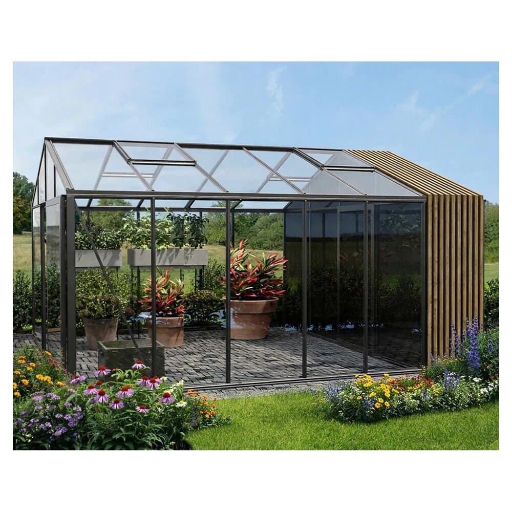 Bloomcabin Premium-Qualität Gewächshaus Klassik mit Kleinem Integriertem Stauraum mit Accoya-Fusion GHCSSAF6