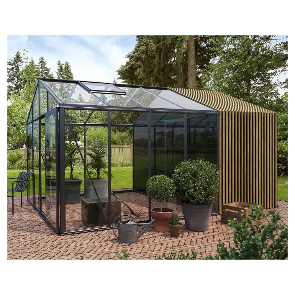 Bloomcabin Premium-Qualität Gewächshaus Klassik mit Mittlerem Integriertem Stauraum mit Accoya-Fusion GHCMSAF12