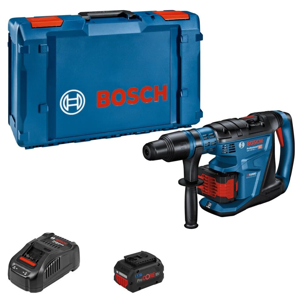 Bosch Professional 18 V Akku-Bohrhammer GBH 18V-40C inkl. 5,5 Ah Akkus