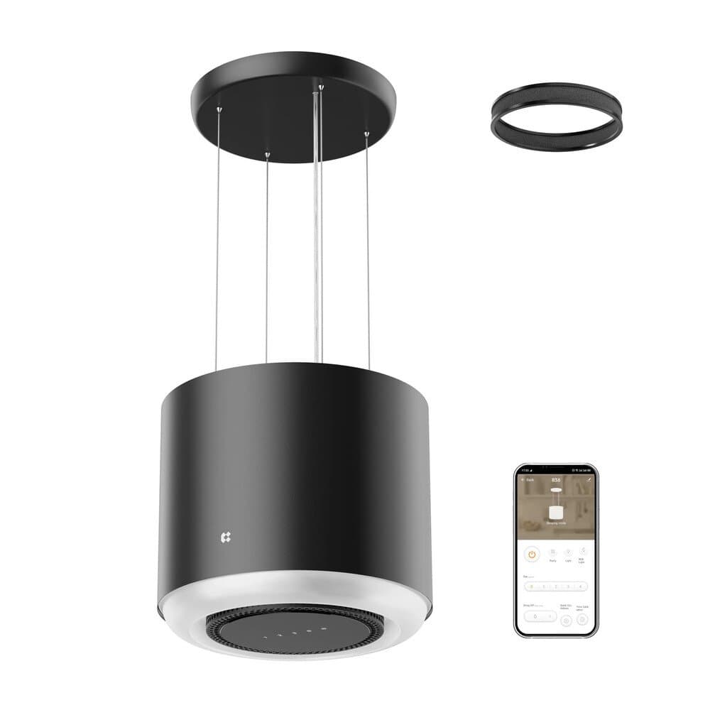 CIARRA Dunstabzugshaube A+ 550 m³/h WIFI APP & Touch-Bedienung Inselhaube VM4838B