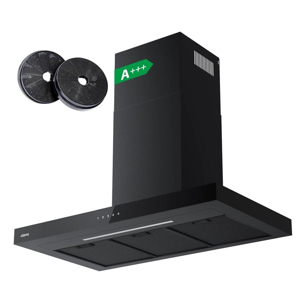 CIARRA Dunstabzugshaube A+++ 650 m³/h 90 cm WIFI-APP Touch Control VMB9102