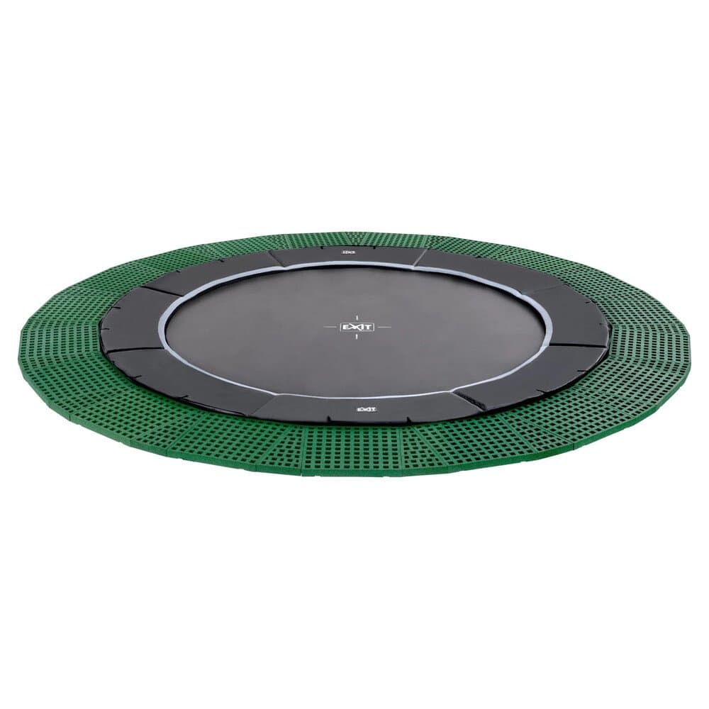 EXIT Dynamic Ebenerdiges Trampolin Ø 366 cm mit Freezone Sicherheitsplatten