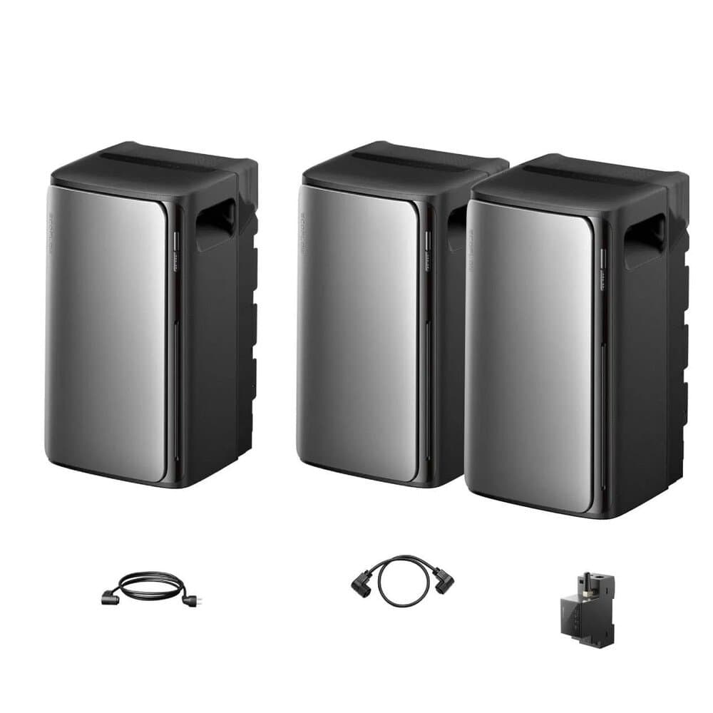 EcoFlow Stream Ultra Und 2× Stream AC Pro Balkonkraftwerk Speicher Set Mit Parallelkabel 0,55 m