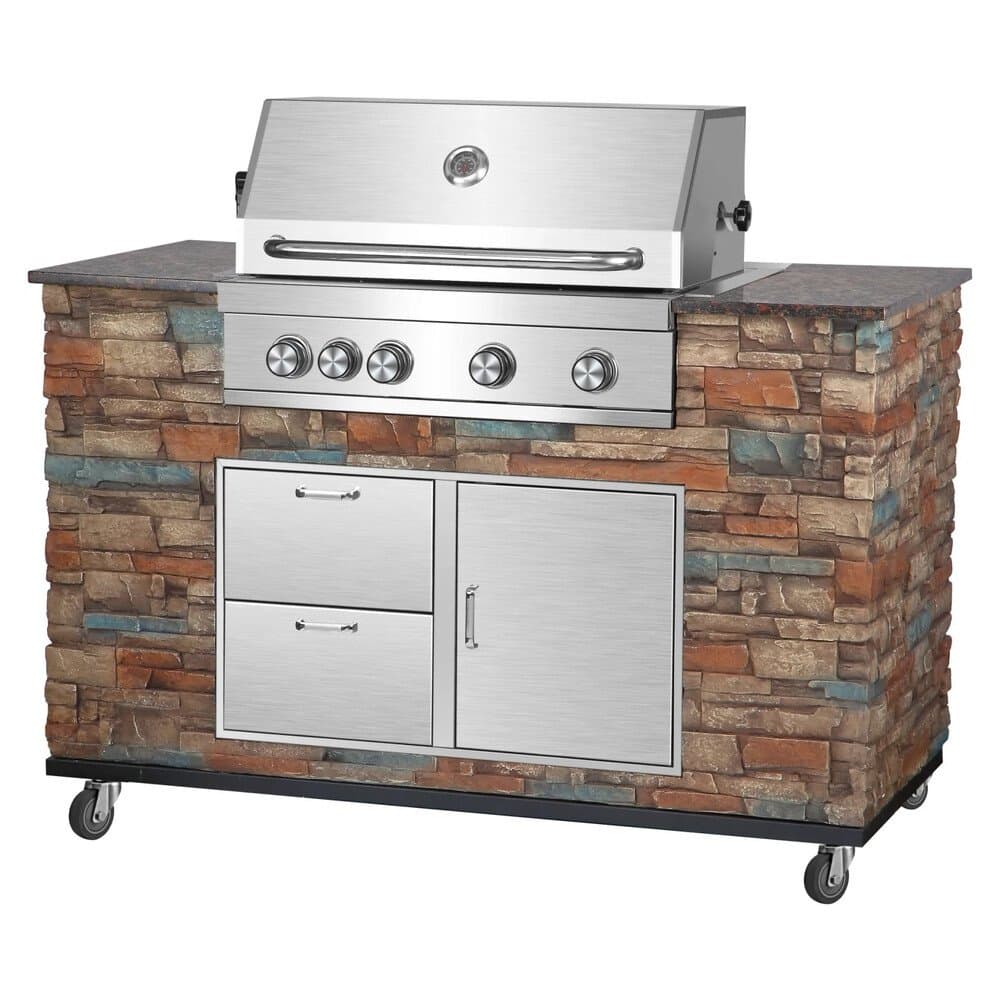 El Fuego Gasgrillküche AY 3000 Built-In ca.147 cm x 130 cm x 68 cm