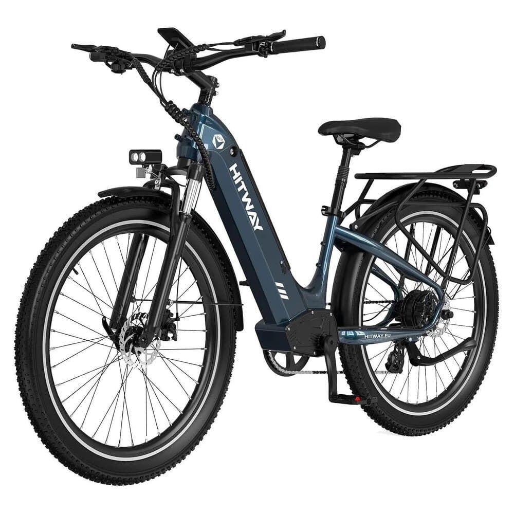 HITWAY E-Bike BK16 26×3,0 Zoll 18Ah Akku Reichweite 55-80KM 250W 7-Gang APP NFC