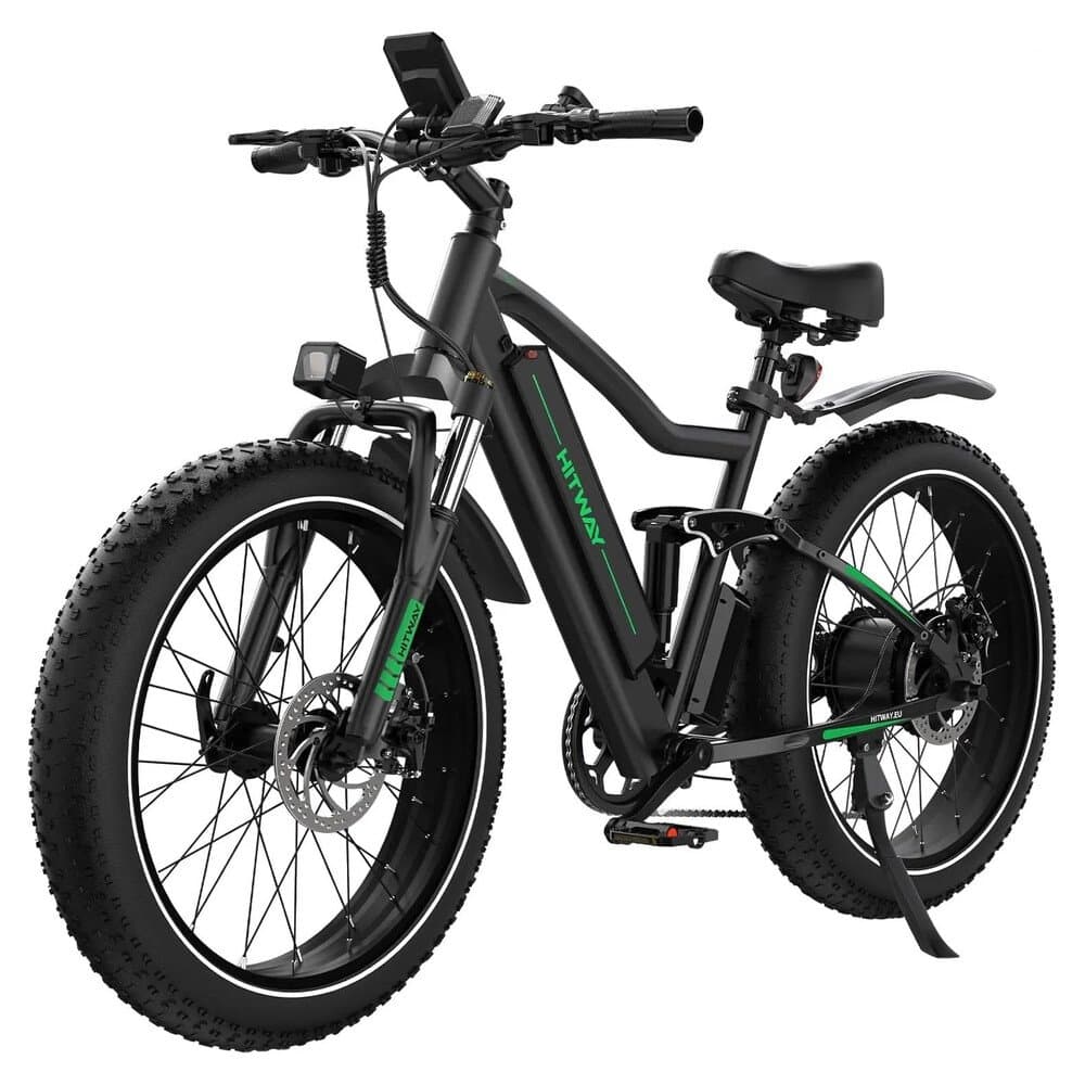 HITWAY E-Bike BK9S 26x4,0 Zoll 16 Ah Akku Reichweite 70-150KM 250W 7-Gang APP NFC