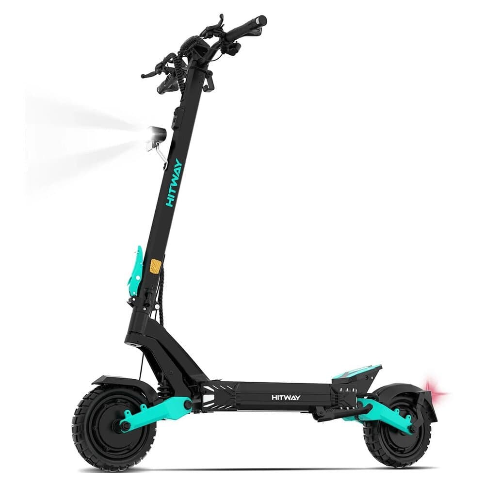 HITWAY H11 E-Scooter 2×250W Motoren 23,8 Ah Akku Reichweite 100KM 10-Zoll-Vakuumreifen APP NFC